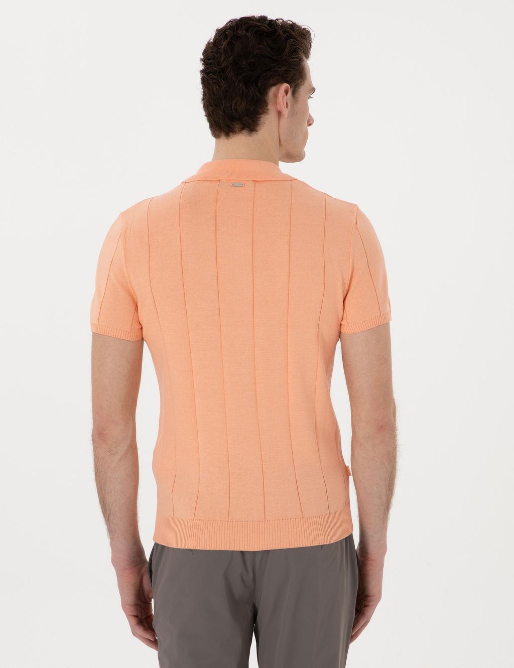 Pembe Slim Fit Fermuarl_ Polo Yaka Triko Ti__rt - Pierre cardin фото 5