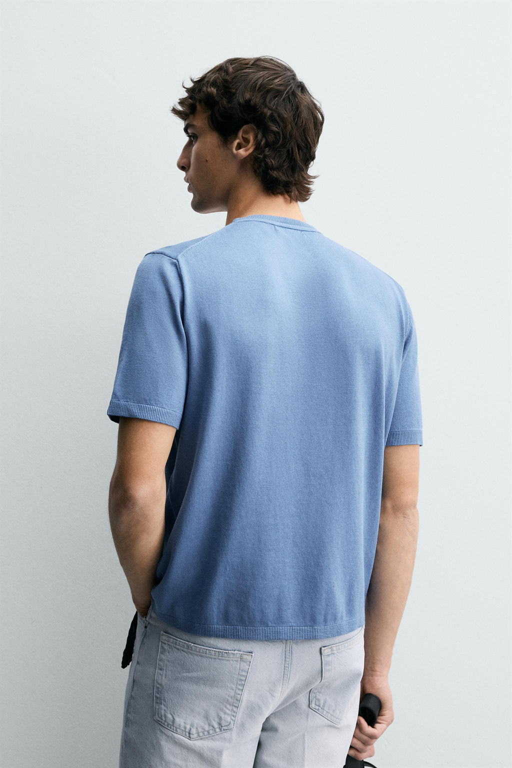 CAMISET PUNTO REGULAR FIT ALGOD?N / Azul - Zara фото 3