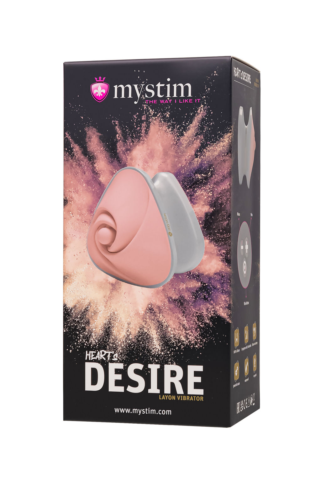 Вибратор Mystim Heart s Desire силикон,розовый, 6,7 см  фото 12