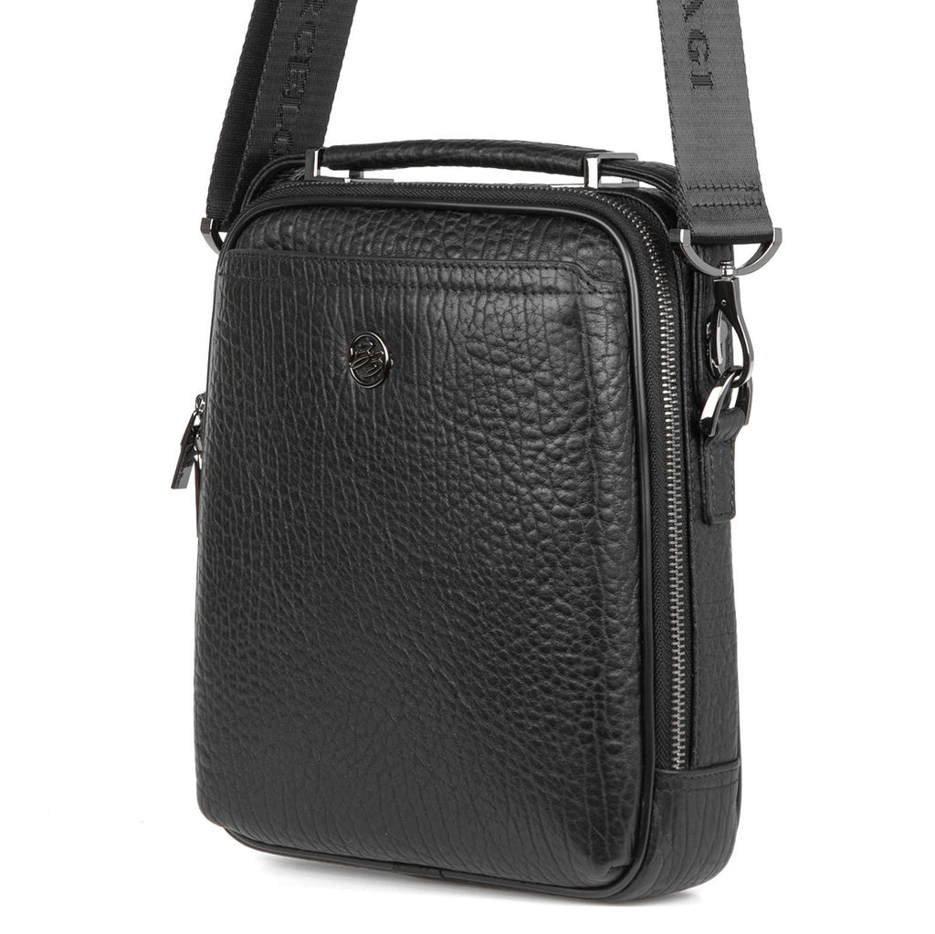 2037-4-100W black, Мужская кожаная сумка, Barcelo Biagi