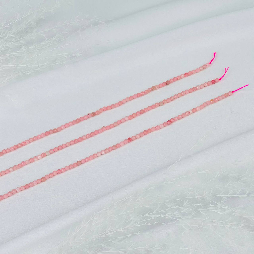 Бусины для украшений из розового Кальцита (130 бусин) 39 см