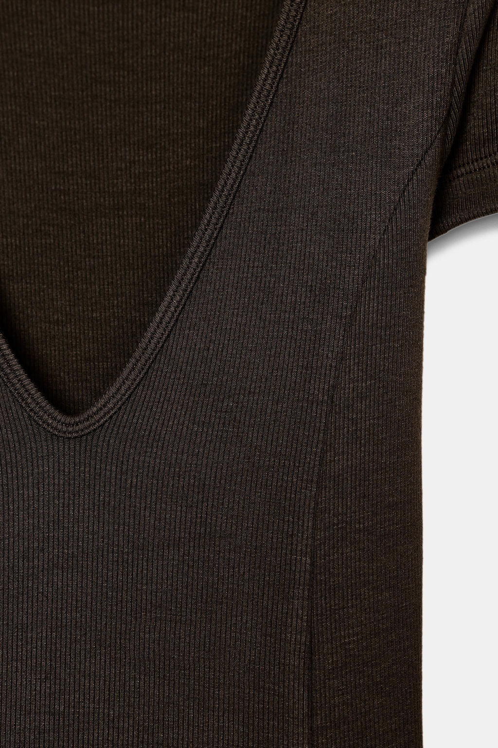 LONG RIBBED DRESS - Zara фото 7