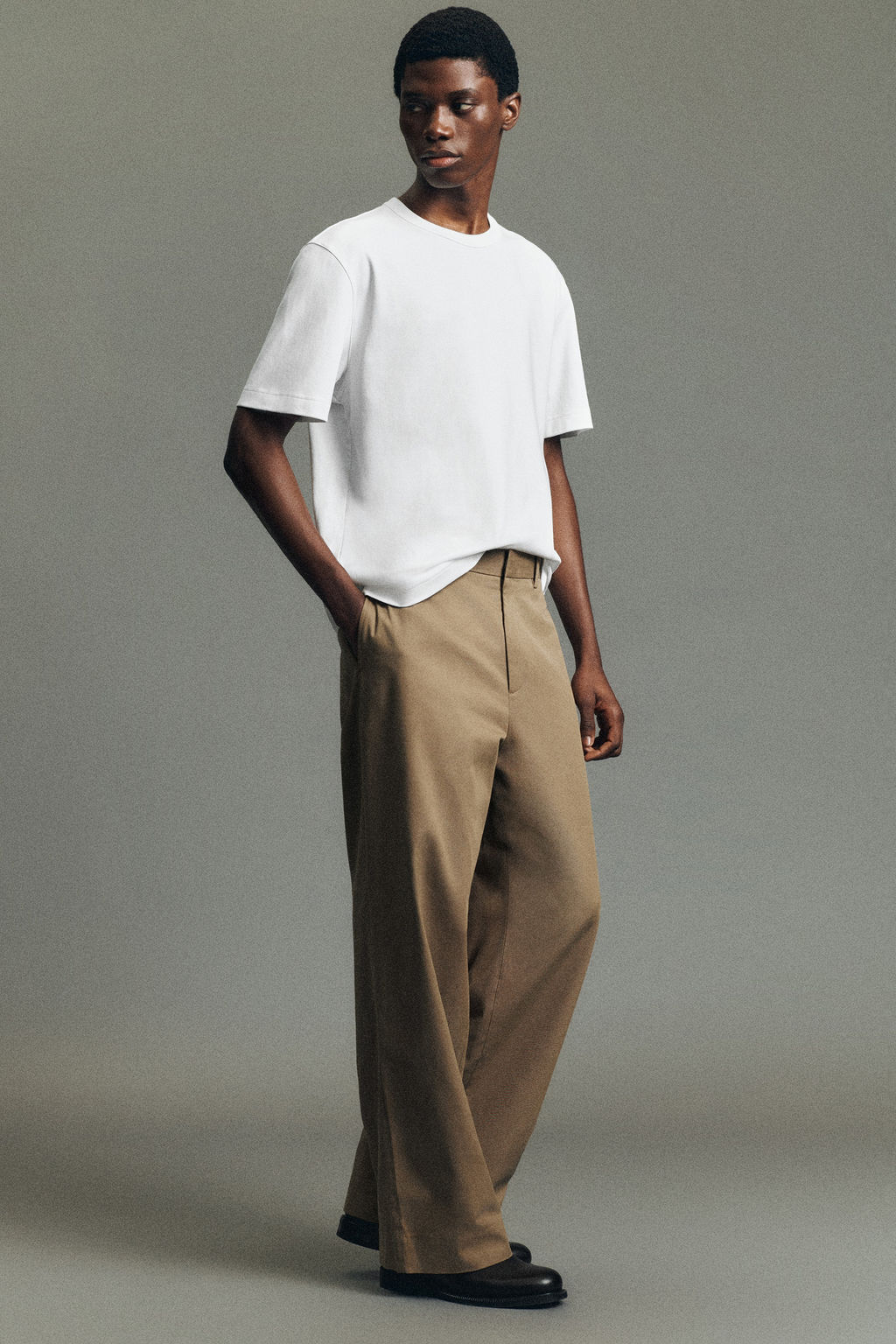 PANTAL?N CHINO WIDE LEG DE ALGOD?N - H&m фото 11