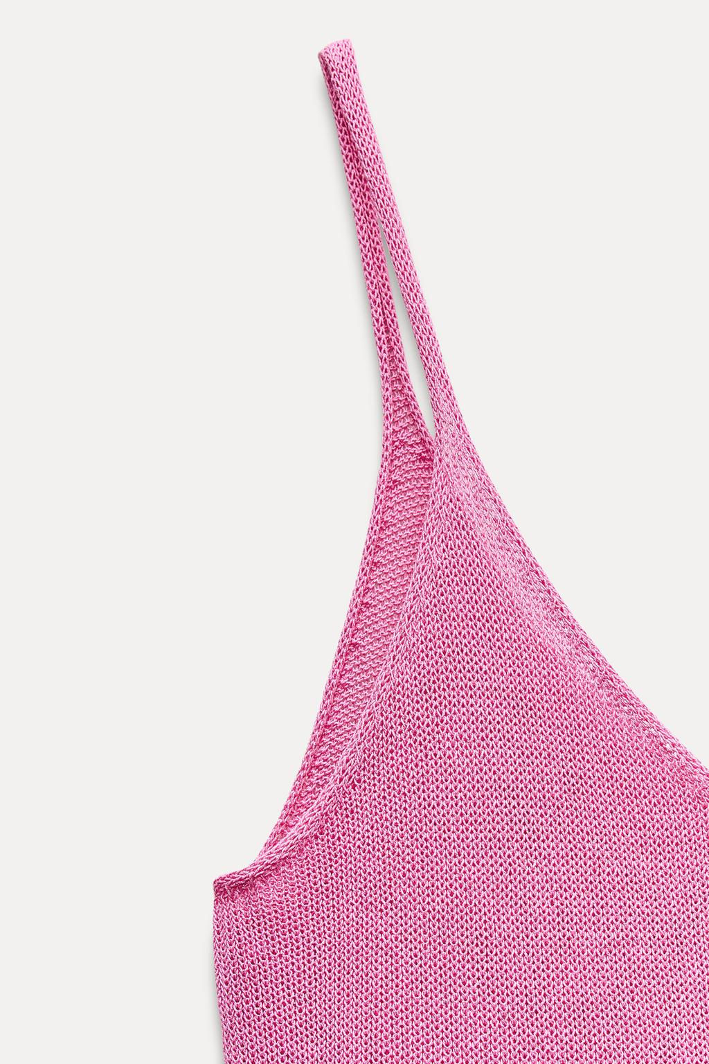 PLAIN STRAPPY KNIT TOP - Zara фото 7