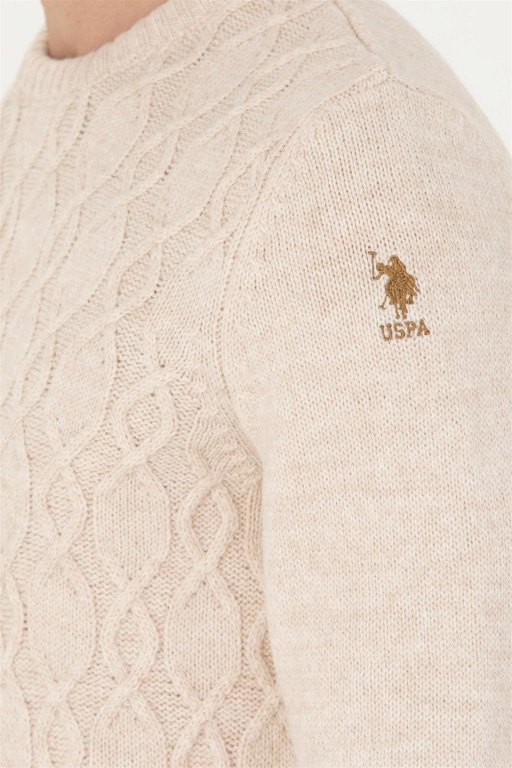 U. S. Polo Assn / Мужской песочный свитер - U.s. polo assn фото 7