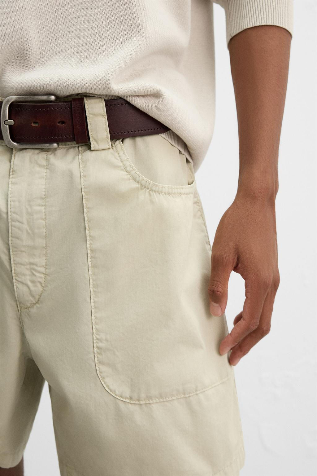WASHED COTTON BERMUDA SHORTS - Zara фото 16