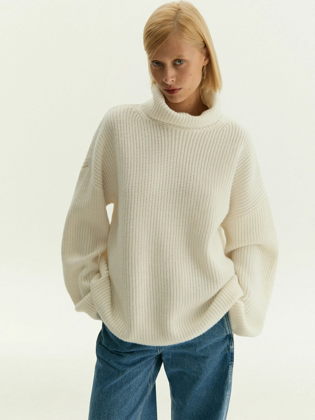 Свитер с высоким воротником из смесовой шерсти, B3042/veluma - Emka фото 2