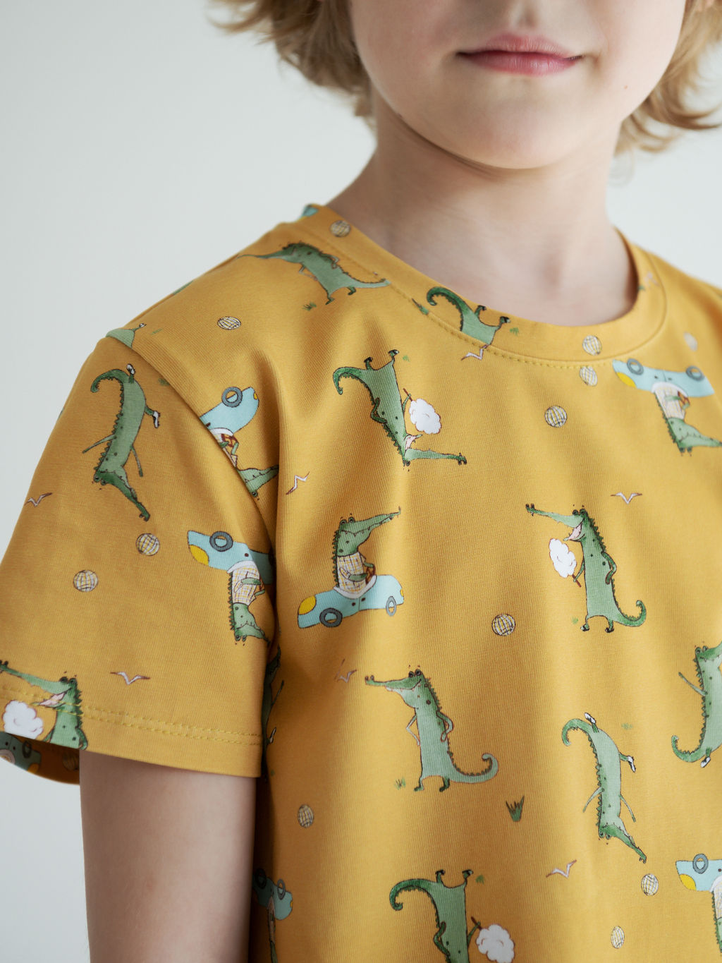 Футболка для мальчика Крокодил, серый - Lesi kids фото 24
