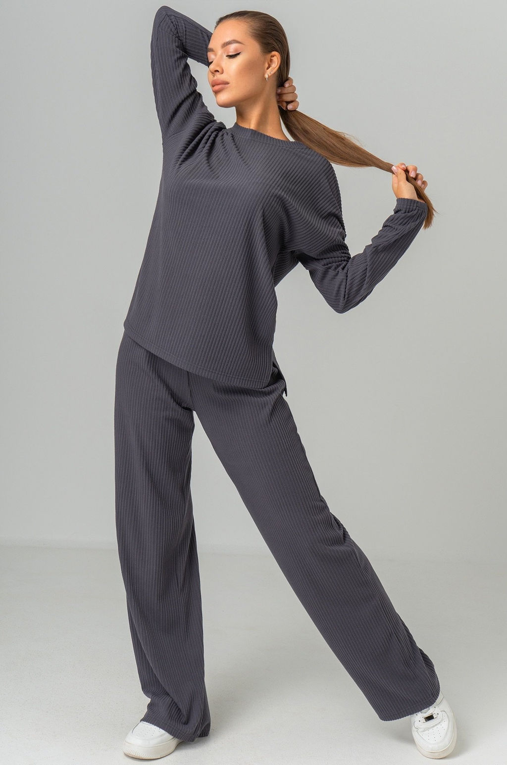 Женский костюм в рубчик-лапша Happyfox - Happy fox фото 12