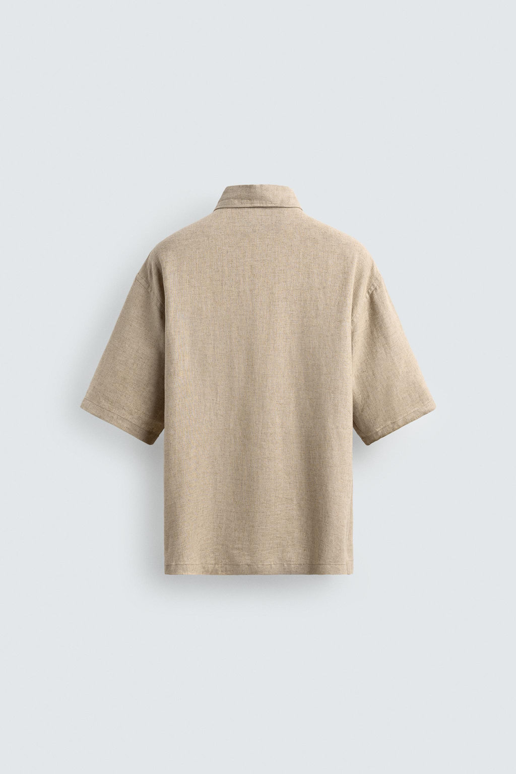 CAMISETA PUNTO CUELLO PANADERO ALGOD?N - LINO / Marr?n - Zara фото 15