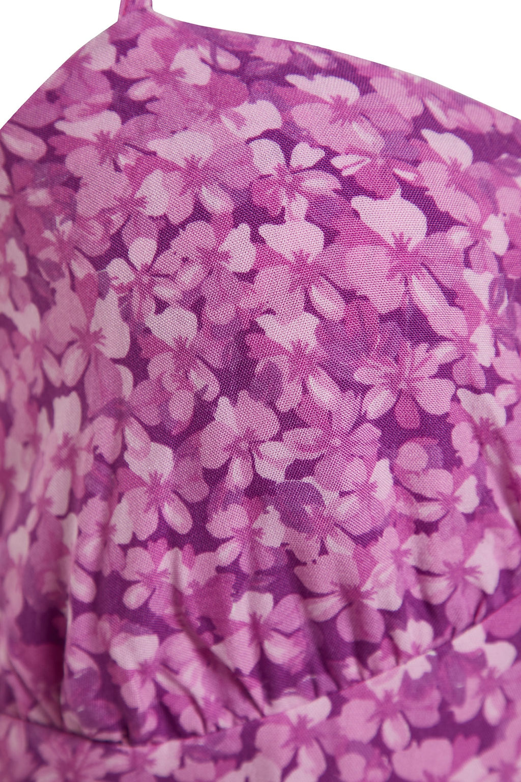 Lila Cicek Desenli Duz Kesim S?rt Detayl? Dokuma Elbise TWOSS23EL02295 - Trendyolmilla фото 7