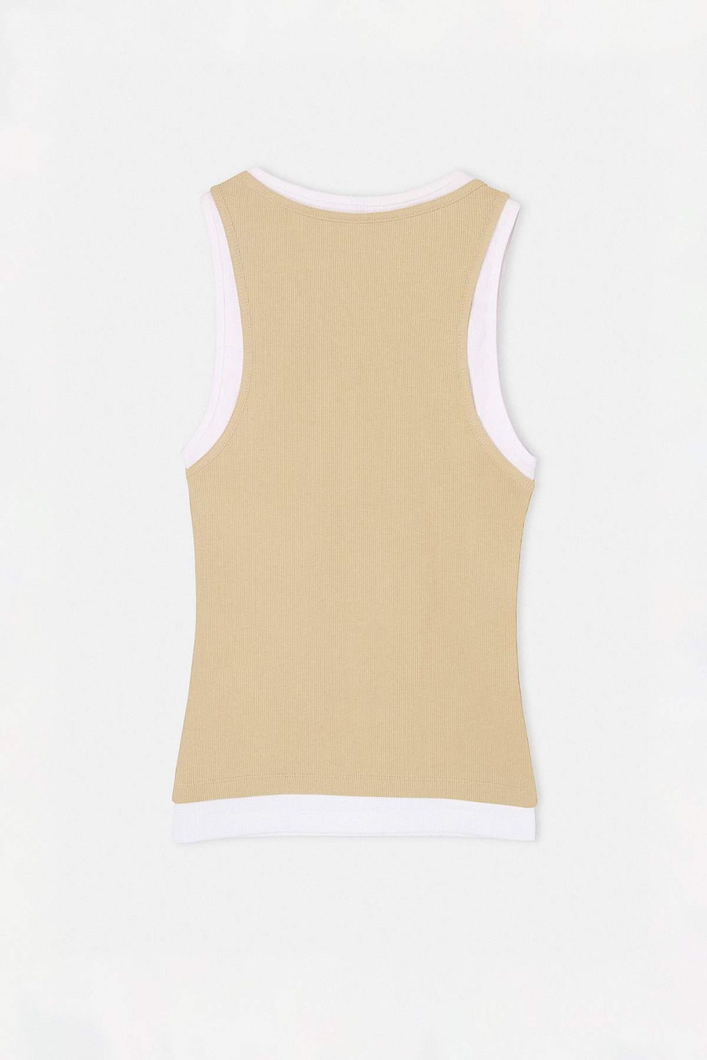Wardrobe Essentials-Bej _ift Katl_ Fitted/V_cuda Oturan Kolsuz Esnek _rme Atlet TWOSS26AL00009 - Trendyolmilla фото 6