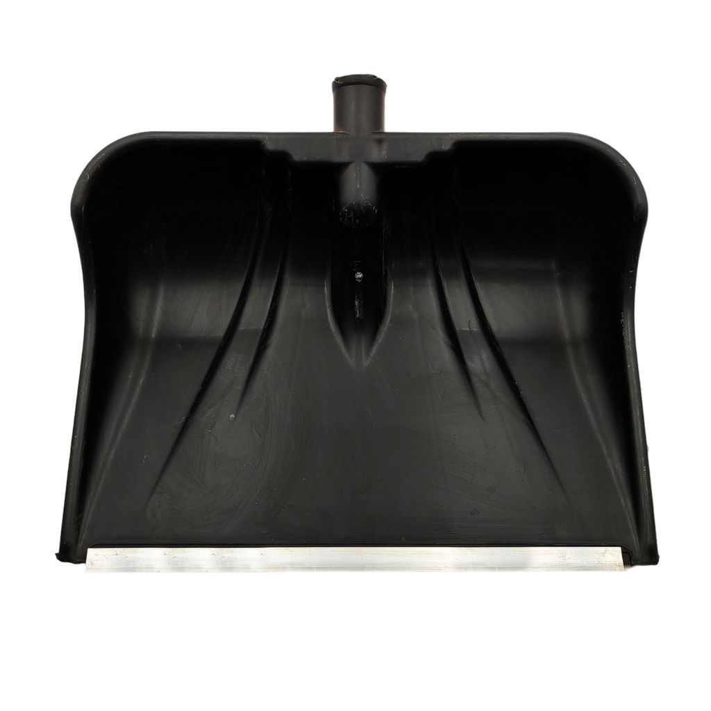 Лопата снеговая "Снежная королева" п/эт. черная, с алюм.накл.,без черенка, d тулейки 32мм, 445х330мм