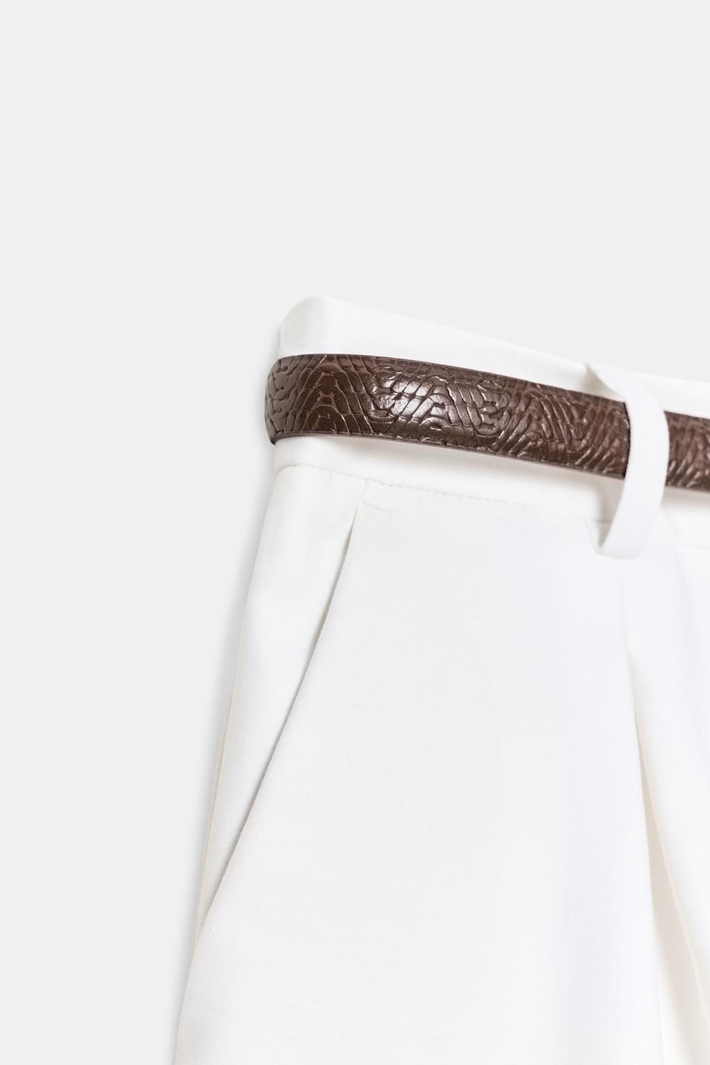 DARTED BERMUDA SHORTS WITH BELT - Zara фото 8