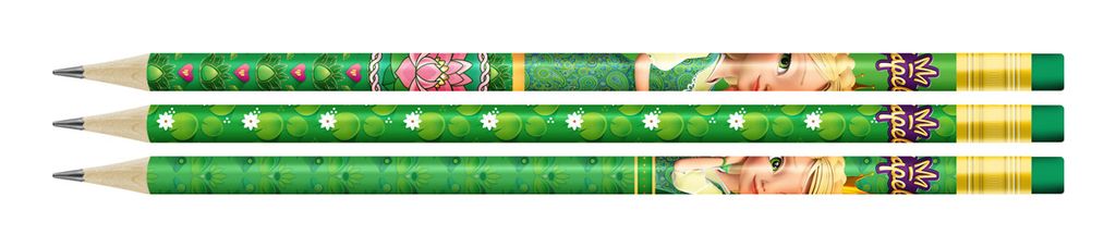 ВКФ Царевны TSR-3P-04 Набор графитных карандашей круглые с ластиком ОПП Василиса заточенный ТМ (HB) 10 х 3 шт. Hot Print