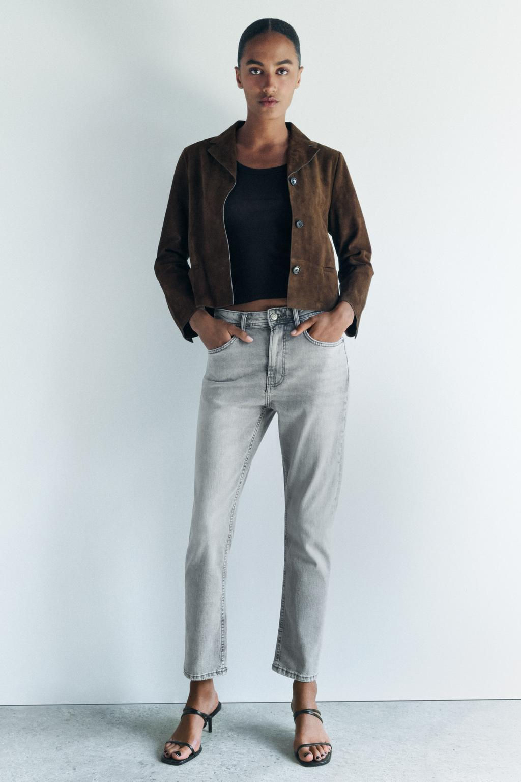 ZW COLLECTION RELAXED SLIM FIT MID-RISE JEANS - Zara фото 23