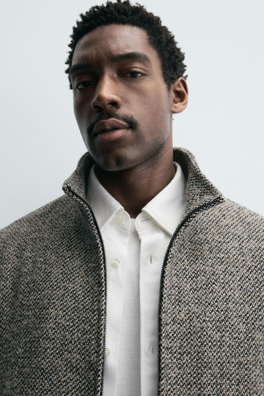 BOUCL_ TEXTURE OVERSHIRT - Zara фото 5