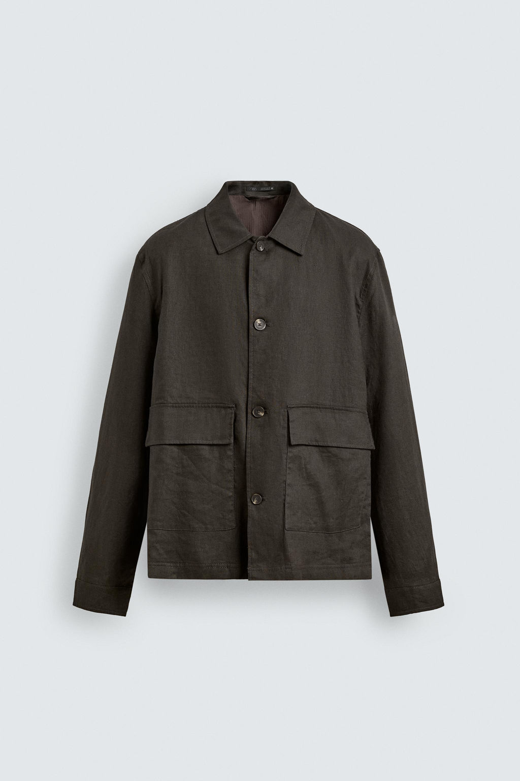 SOBRECAMISA 100% LINO / Marr?n - Zara фото 7