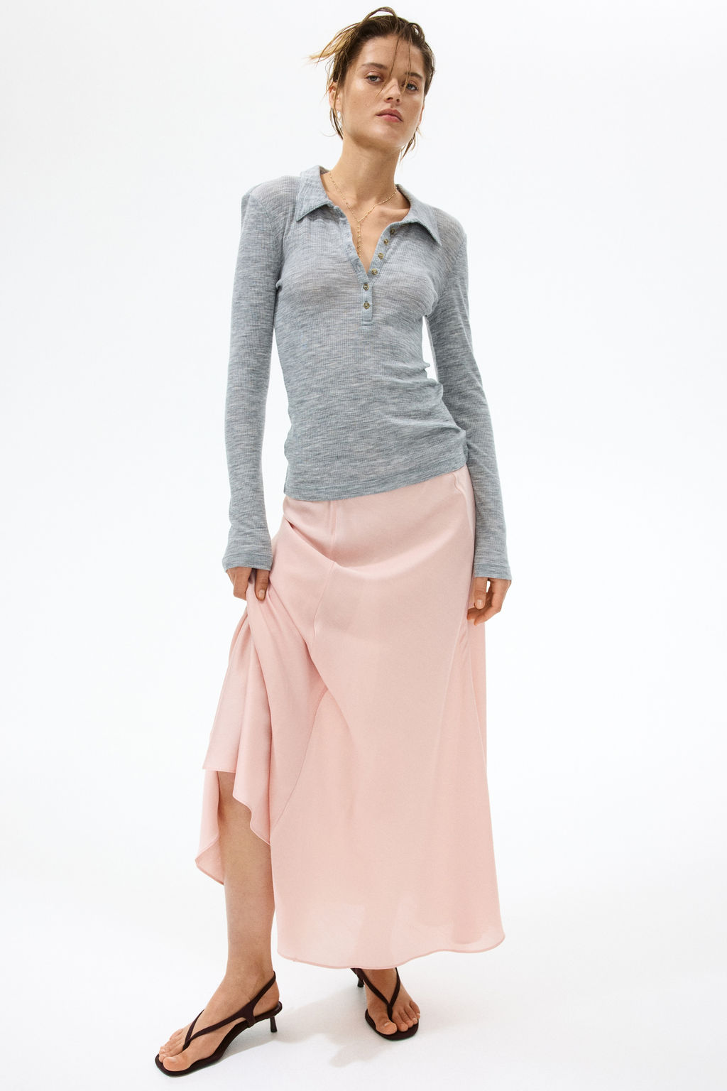 Maxifalda de sat?n - H&m фото 4