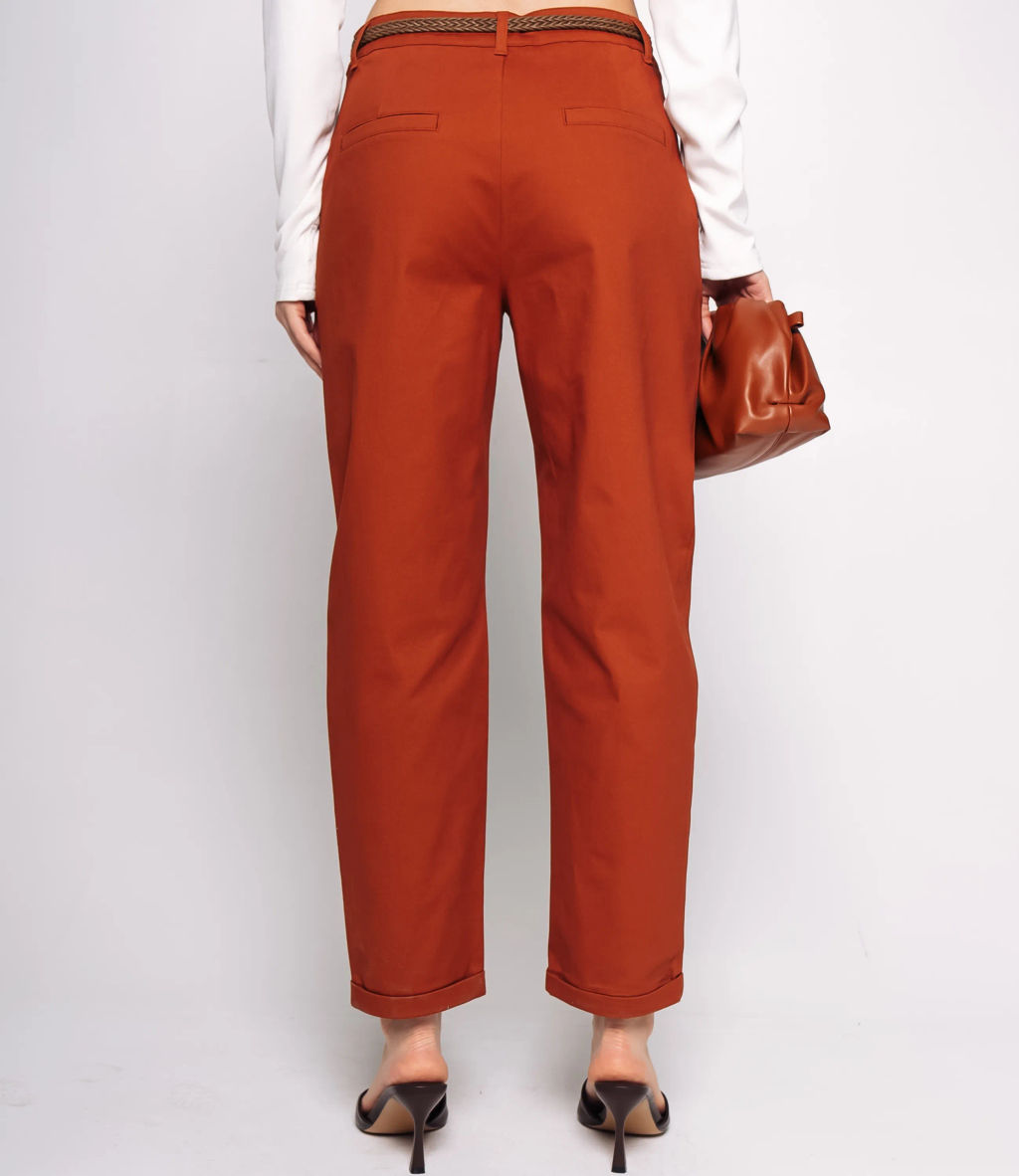 Брюки #ОКТ215001, терракотовый