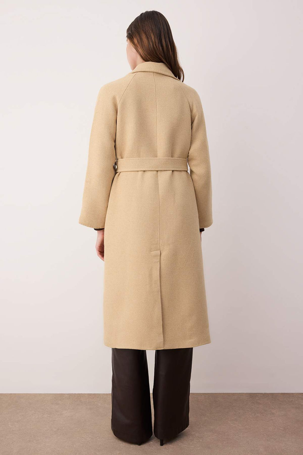Vizon Aksesuar Detayl? Kruvaze Oversize Uzun Kase Kaban TWOAW26KB00028 - Trendyolmilla фото 4