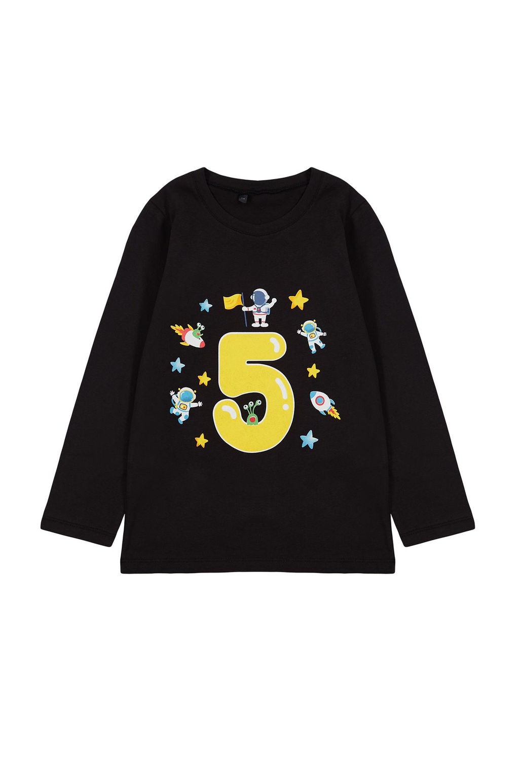 Turuncu-Lacivert-Ekru 3lu Erkek Cocuk Bask?l? Pamuklu Orme T-Shirt TKDAW25TS00012 - Trendyolmilla фото 5