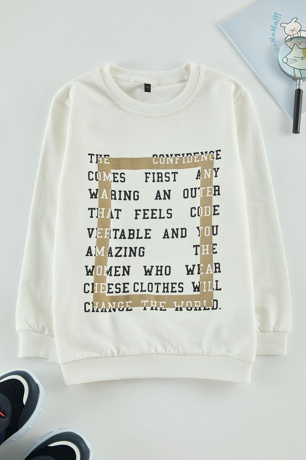 Indigo Erkek Cocuk Slogan Desenli Pamuklu Bisiklet YakaOrme Sweatshirt TKDAW25SW00026 - Trendyolmilla фото 4