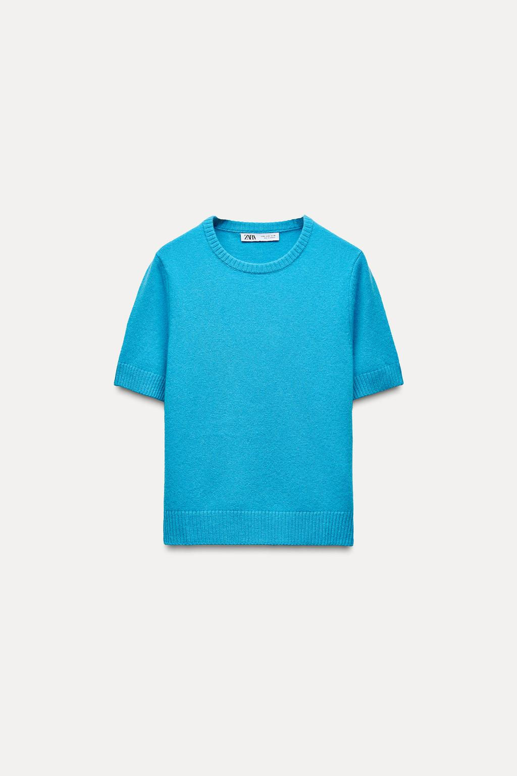 BASIC 100% WOOL SHORT SLEEVE TOP - Zara фото 17