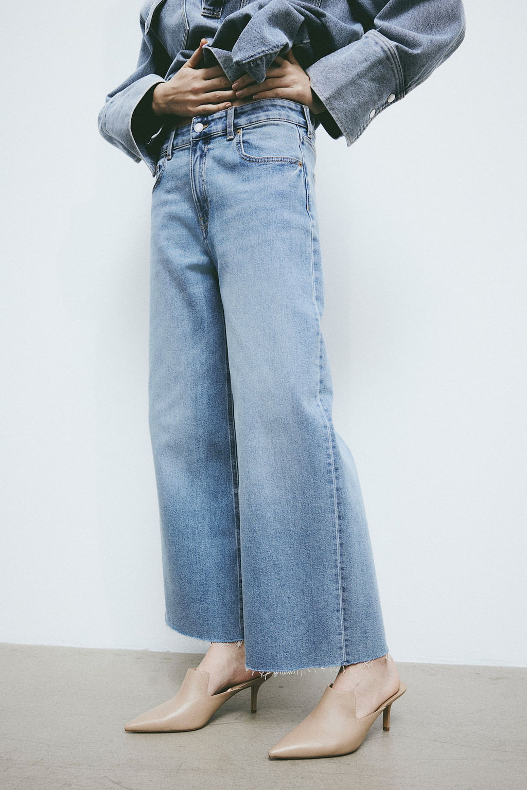 Wide High Ankle Jeans - H&m фото 2
