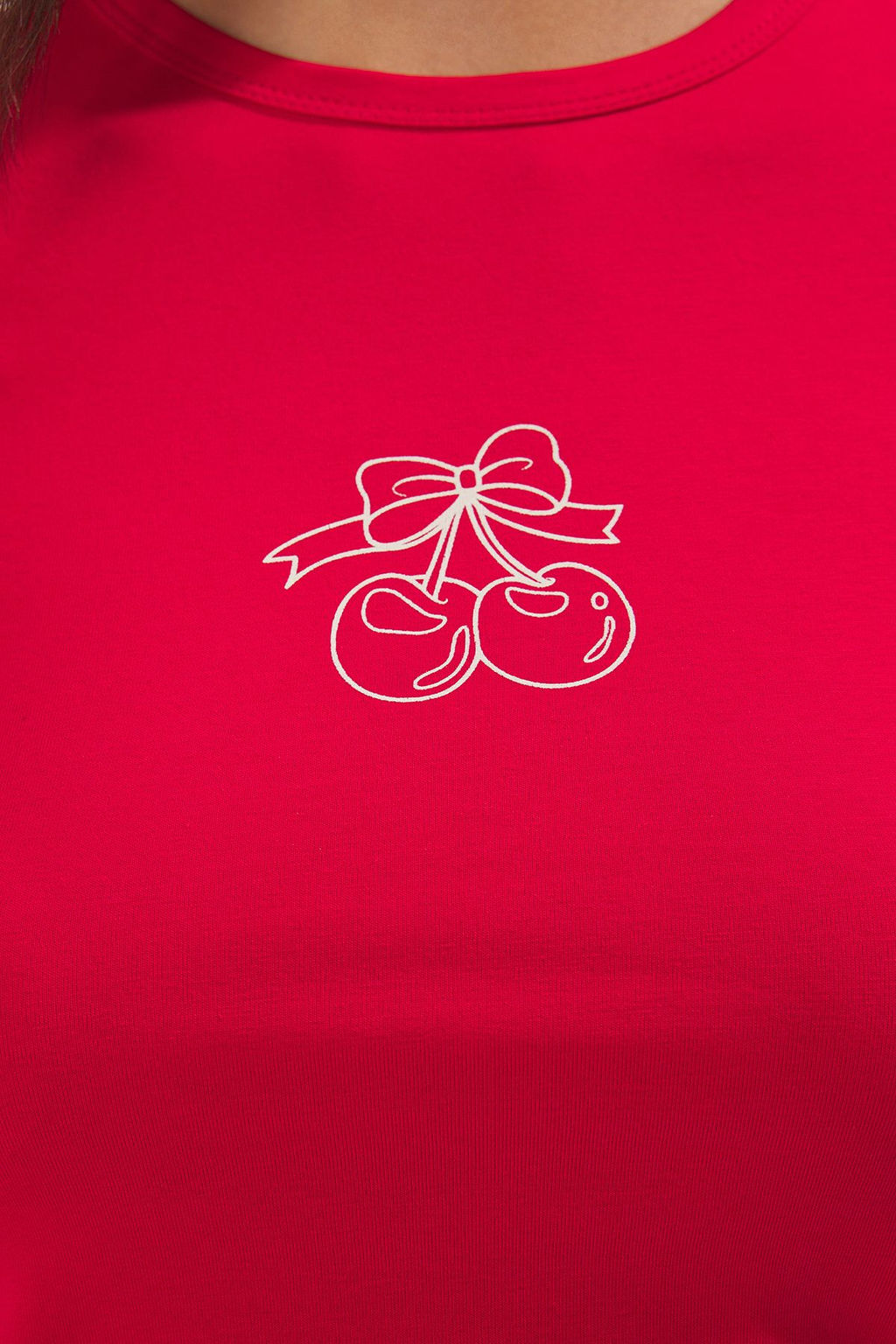 TRENDYOLMILLA Antrasit Fitted/Vucuda Oturan Nak?sl? Orme T-Shirt TWOSS25TS00082 фото 3