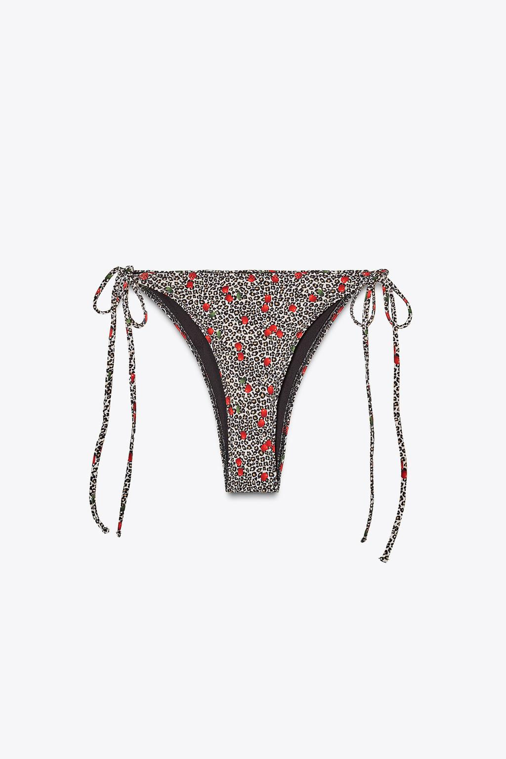 CHERRY ANIMAL PRINT BIKINI BOTTOMS - Zara фото 5