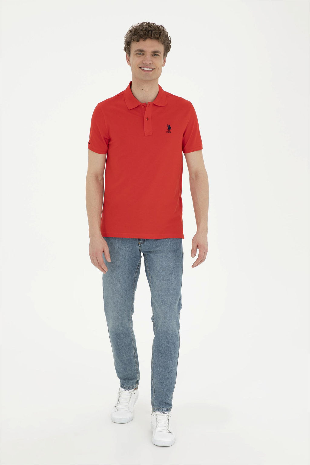 Мужская красная базовая футболка Неожиданная скидка в корзине - U.s. polo assn фото 4