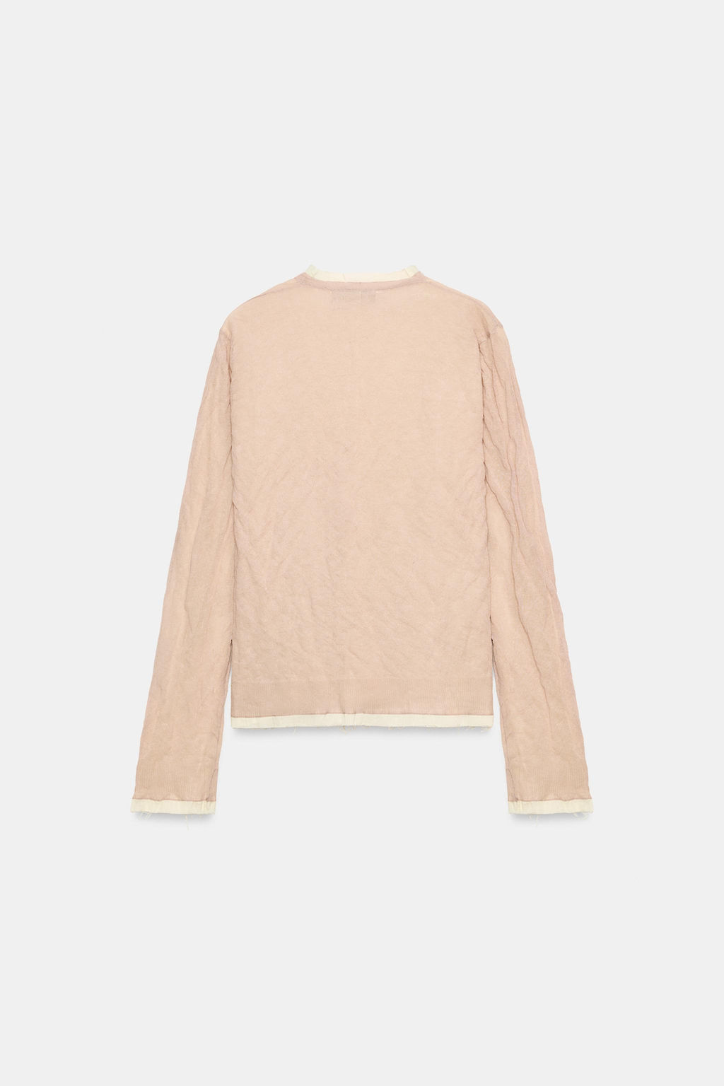 CHAQUETA COMBINADA PUNTO LAZOS / Rosa / Blanco - Zara фото 5