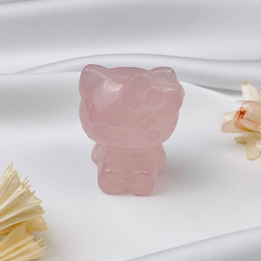 Фигурка резная Hello Kitty из Розового кварца - Радуга самоцветов фото 3