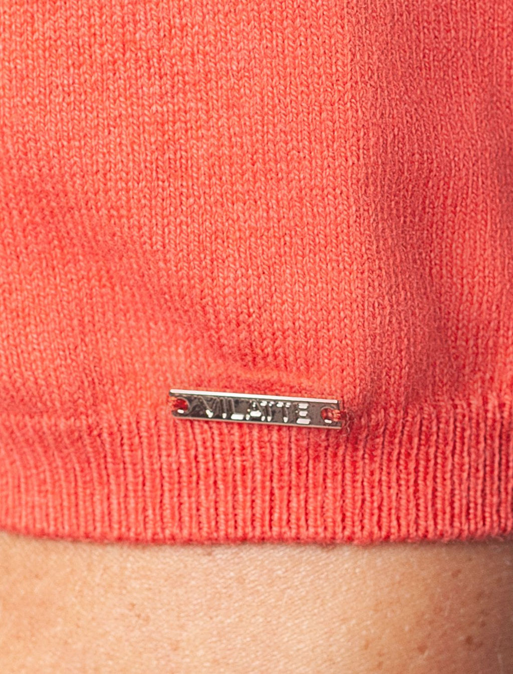 VILATTE / Джемпер тонкой вязки из хлопка с кашемиром  фото 2