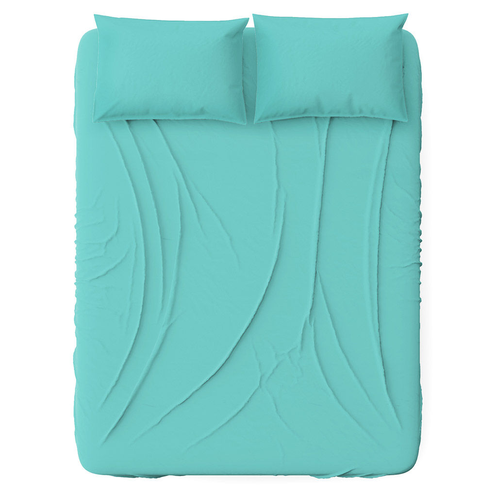 Простыня Евростандарт Мятный 240х220см, поплин 115г/м2, хлопок 100%, упаковка классическая ПВХ 28х41см, Домашняя мода (Россия)