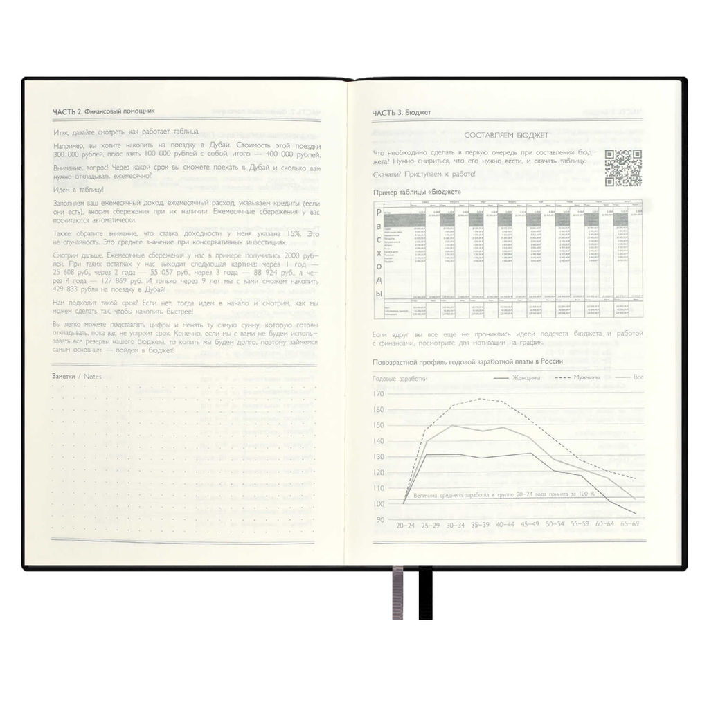 Ежедневник недатированный ESCALADA, #проМани, А5, 160 л., арт. 67261/ 15 ТИВОЛИ ЧЁРНЫЙ
