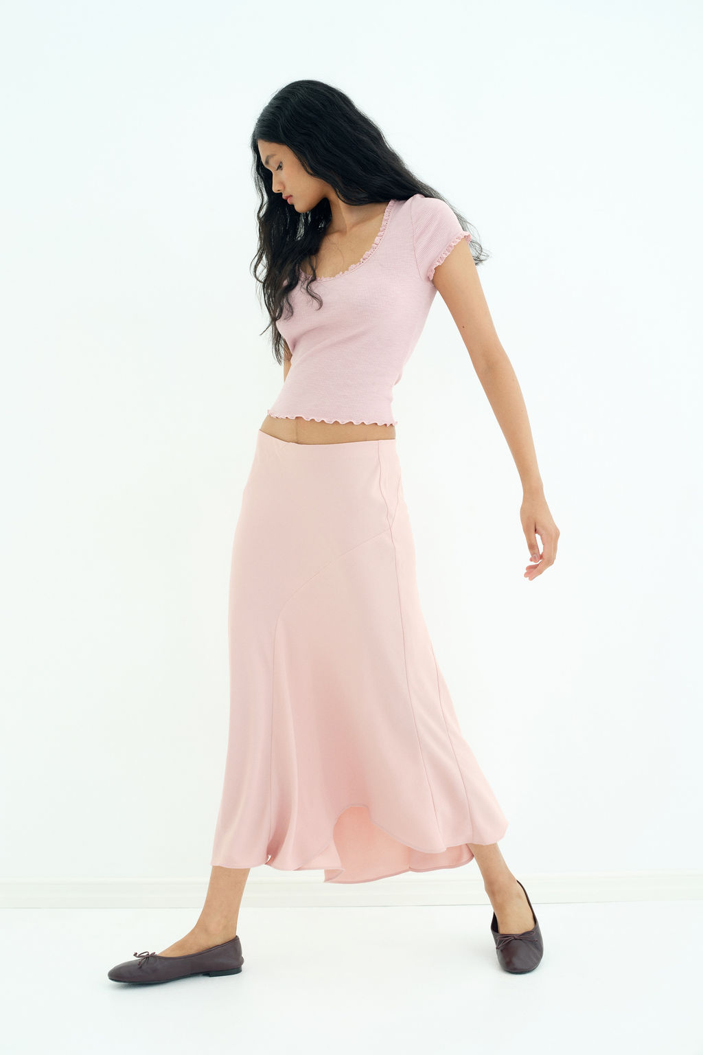 Falda midi asim?trica - H&m фото 4