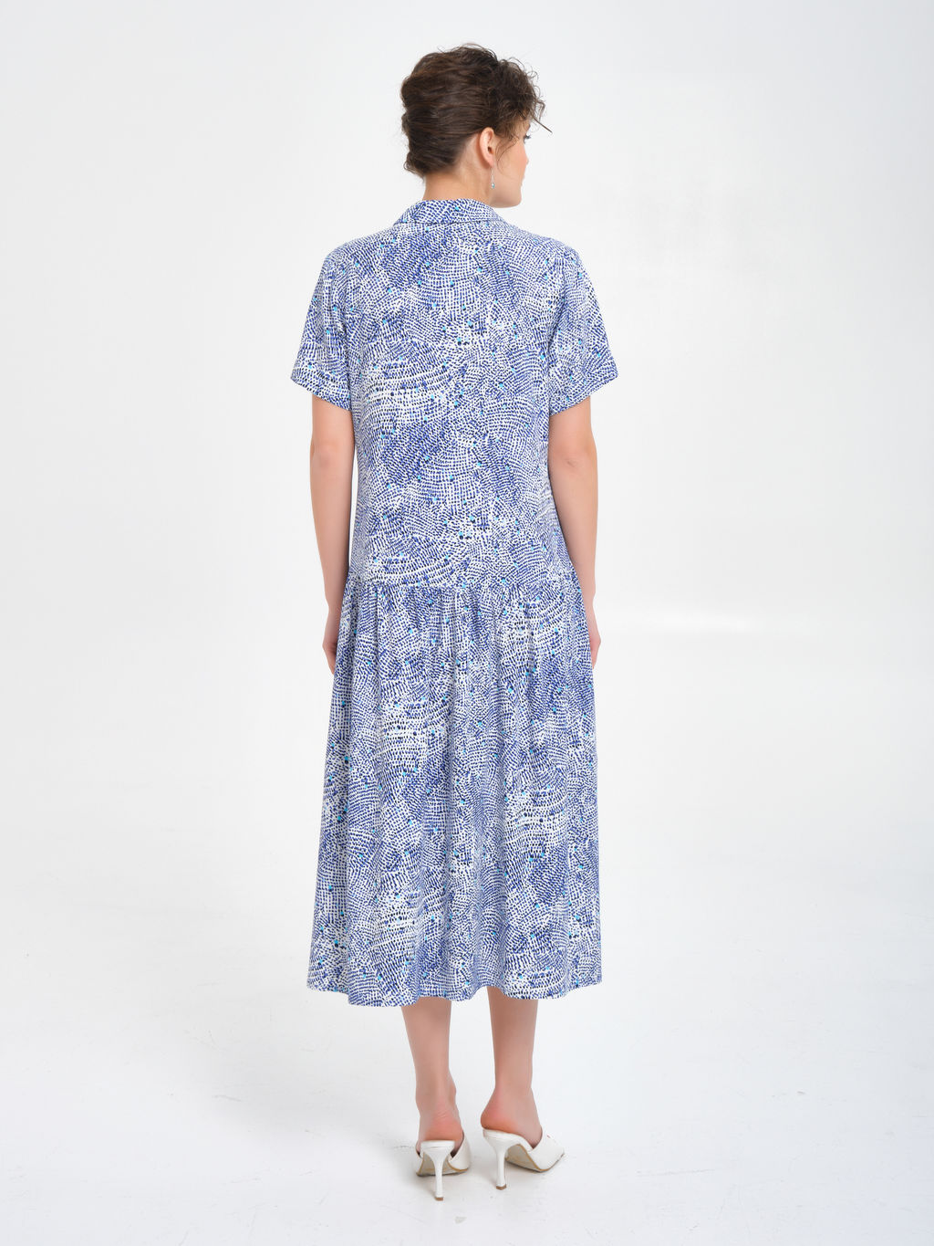 Платье из вискозы с принтом