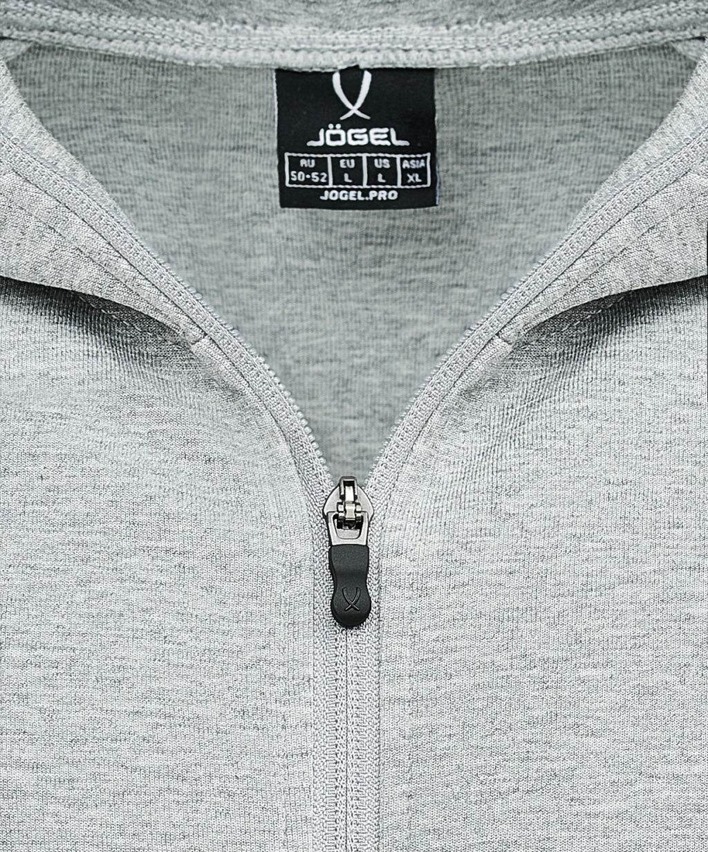 Худи на молнии JOGEL ESSENTIAL Athlete Hooded FZ Jacket, серый  фото 4