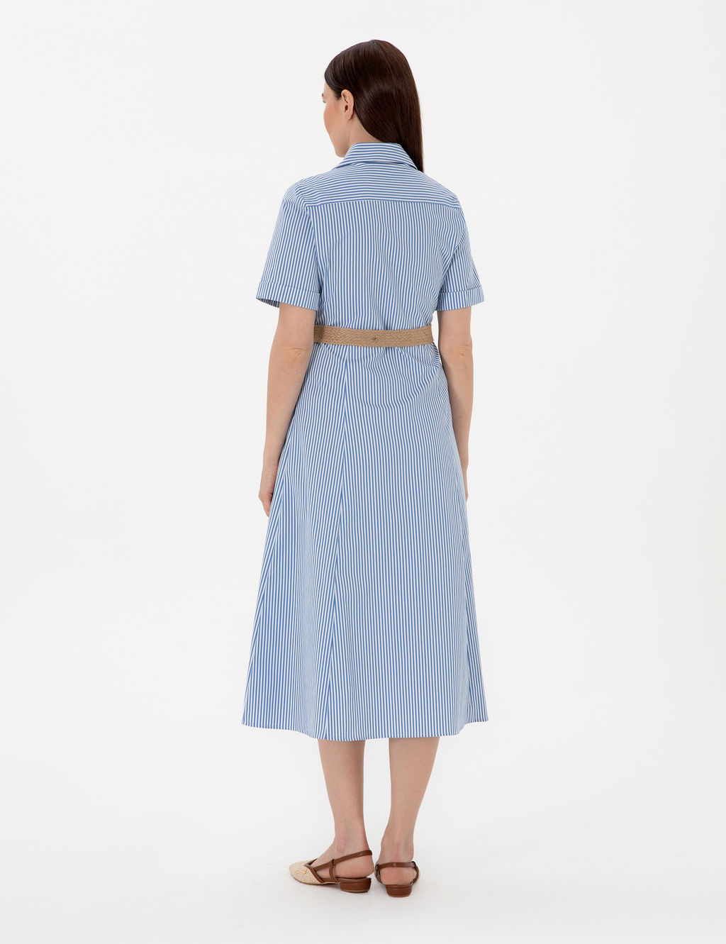 Mavi Regular Fit Dokuma Elbise