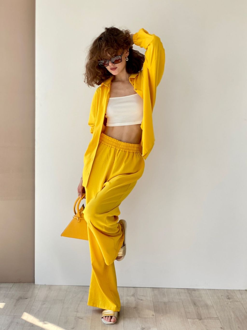 9406 Костюм летний в цвете шафран - Martichelli фото 3