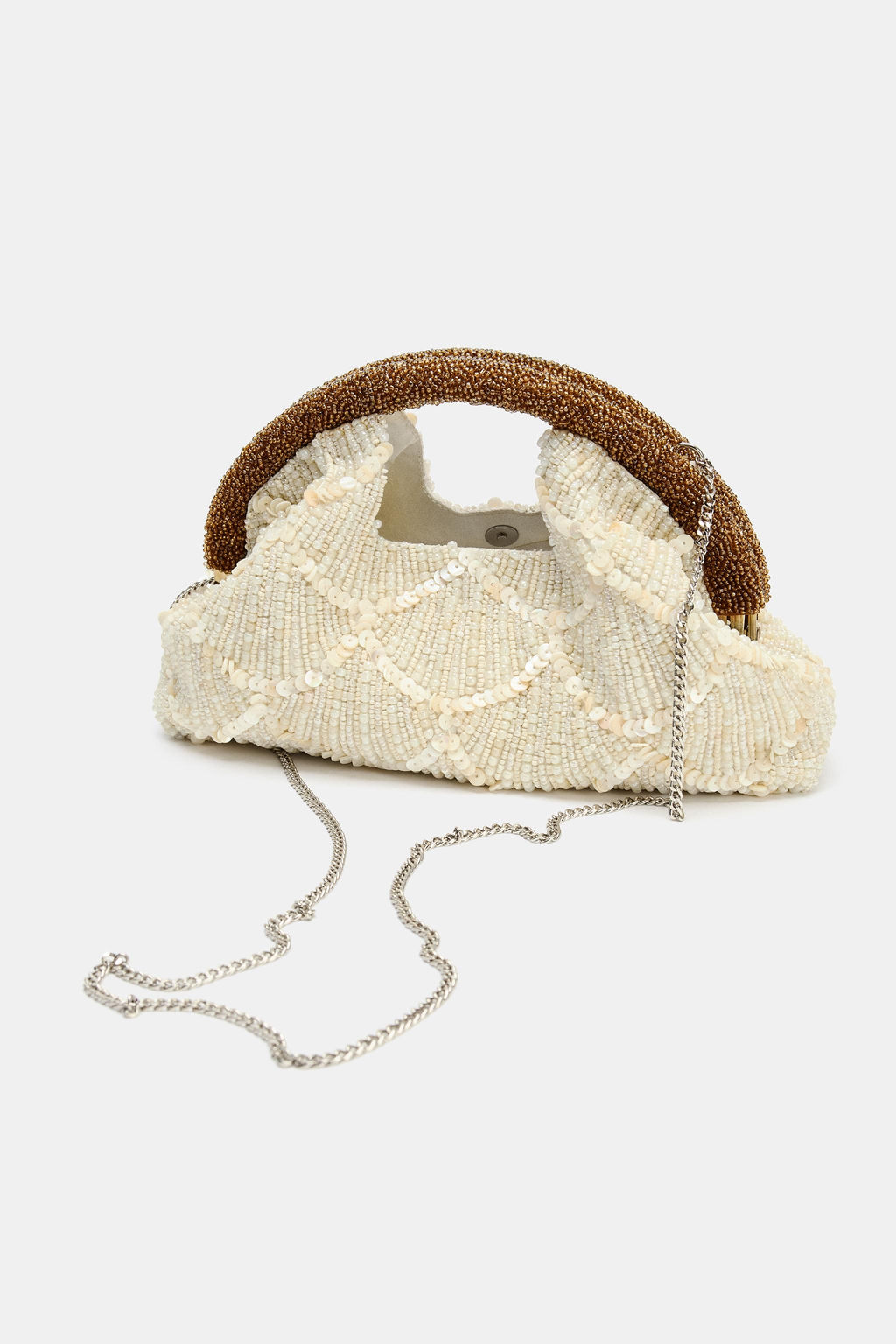 BOLSO CLUTCH APLIQUES / Crudo - Zara фото 3