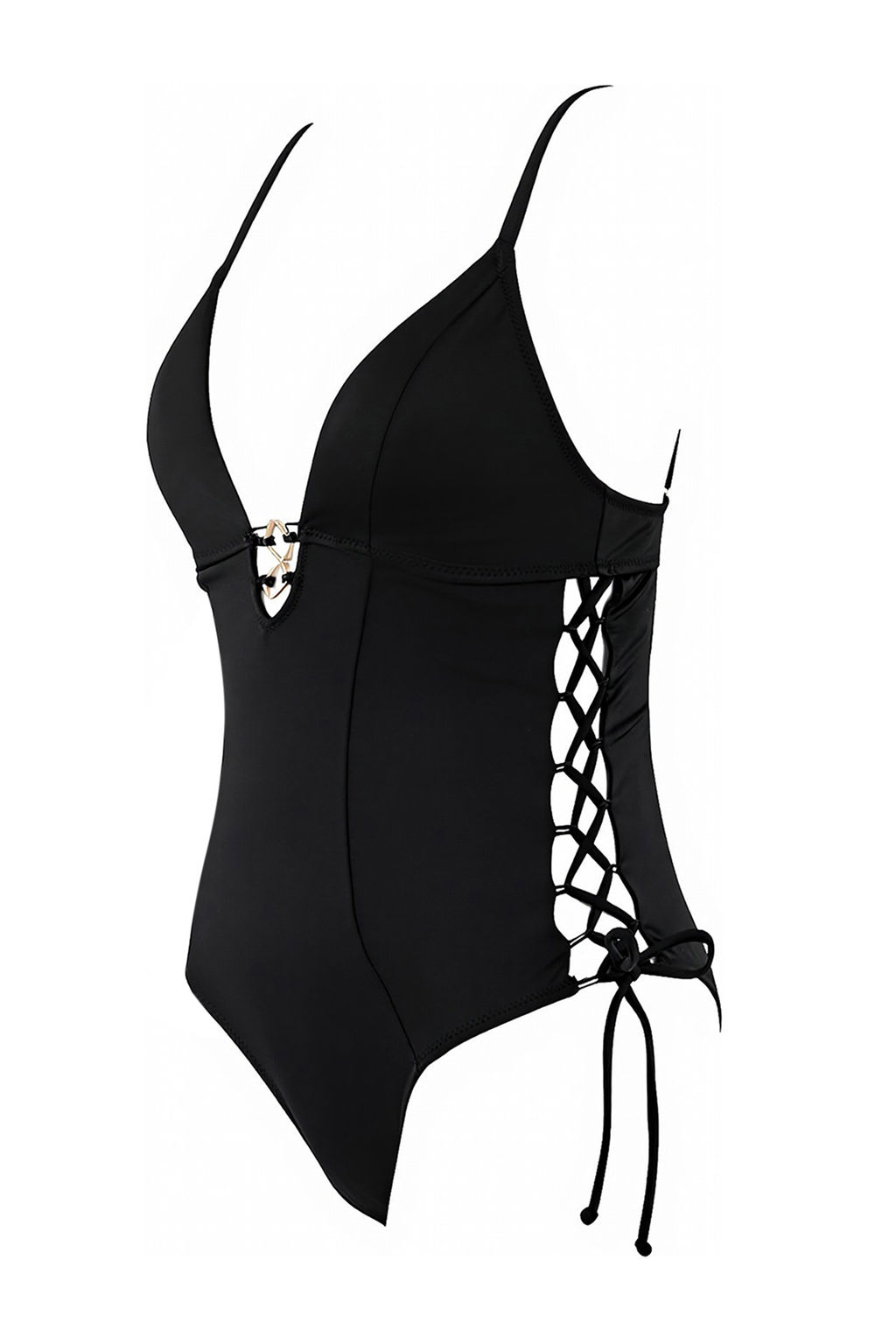 Siyah Derin V Yaka Aksesuarl? Baglama Detayl? Kapl? Regular Mayo TBESS26MA00016