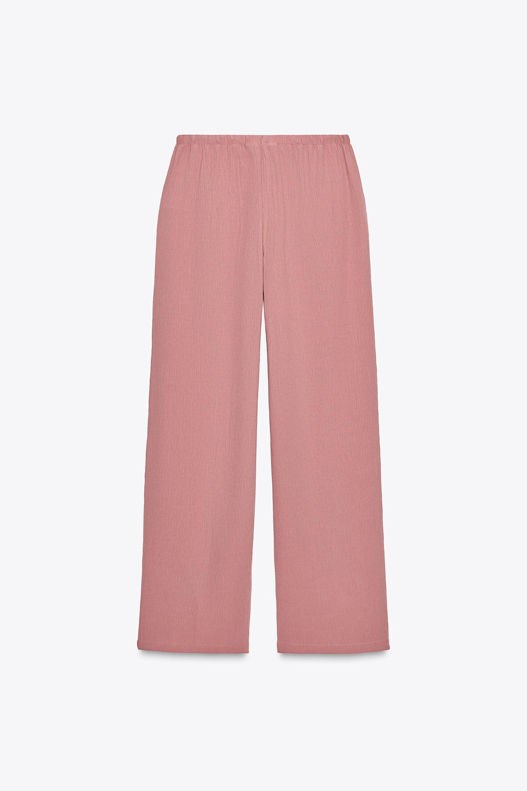 WRINKLED-EFFECT WIDE-LEG TROUSERS - Zara фото 18