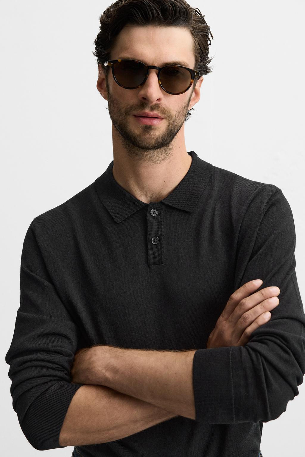 MERINO WOOL KNIT POLO SHIRT - Zara фото 5