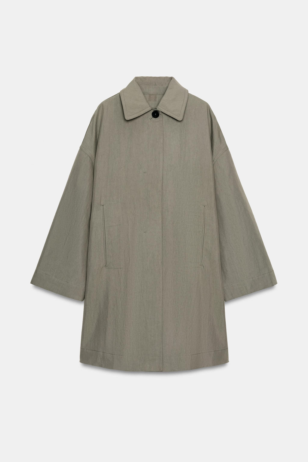 TRENCH OVERSIZE ZW COLLECTION / Gris-Granate - Zara фото 9