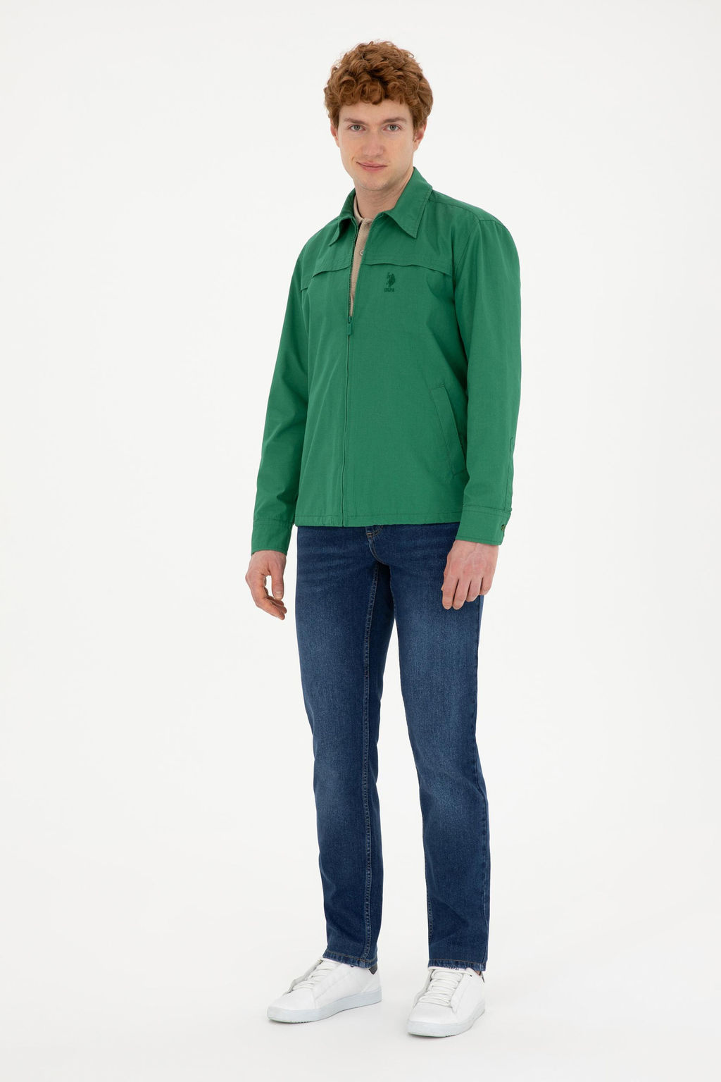 U. S. Polo Assn / Мужская зеленая рубашка с длинным рукавом - U.s. polo assn фото 11