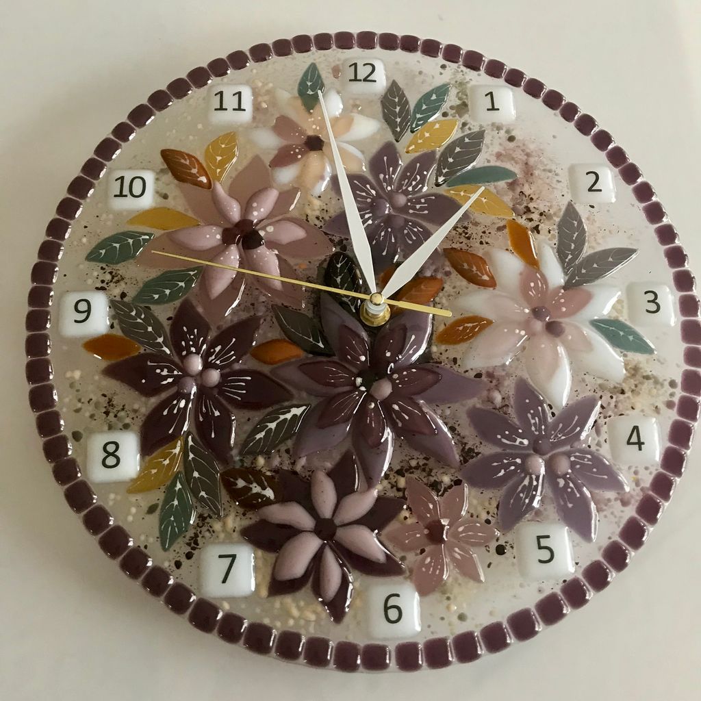 Настенные часы Сиреневые - Стрекоза фото 3