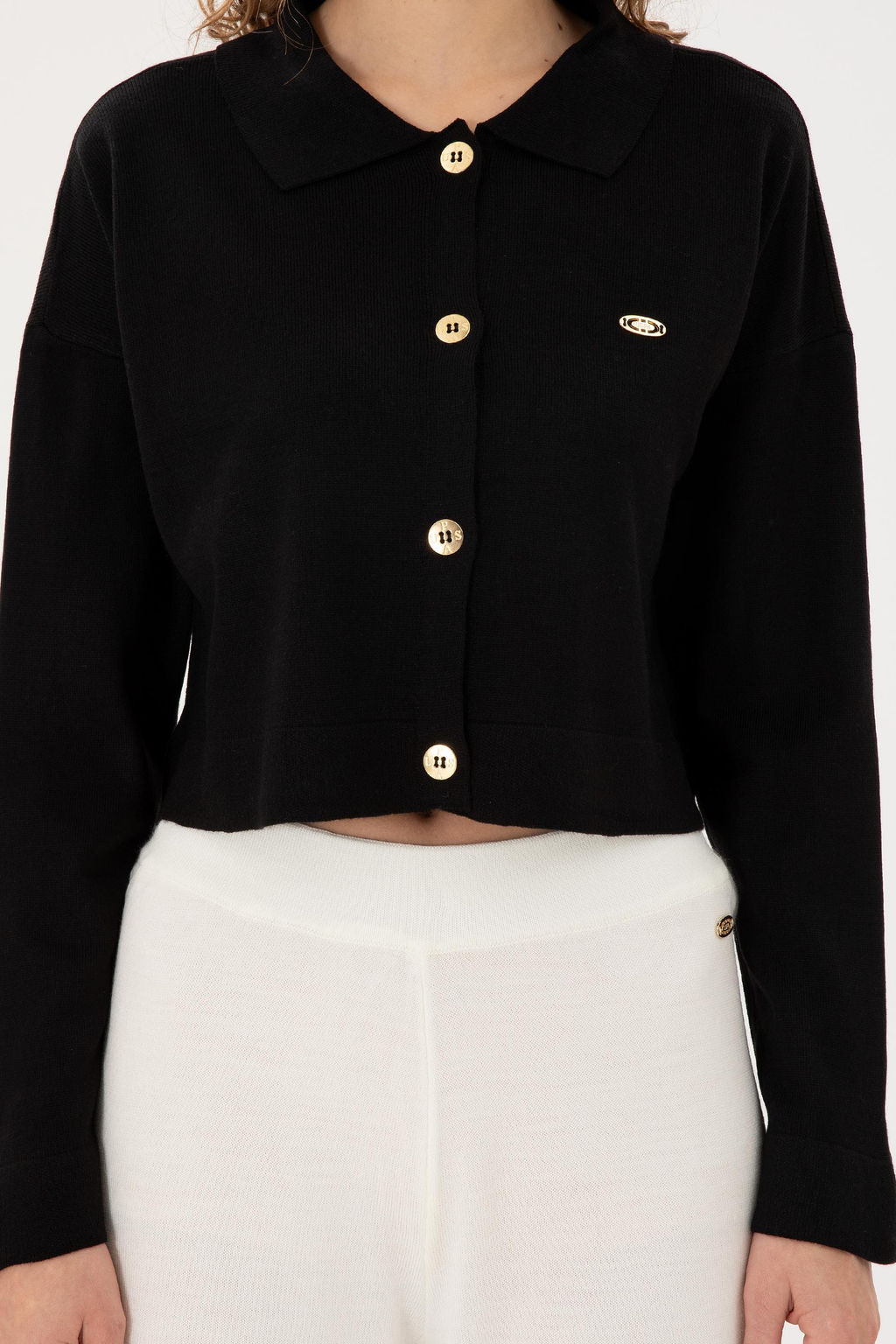 Женский черный трикотажный кардиган Неожиданная скидка в корзине - U.s. polo assn фото 6